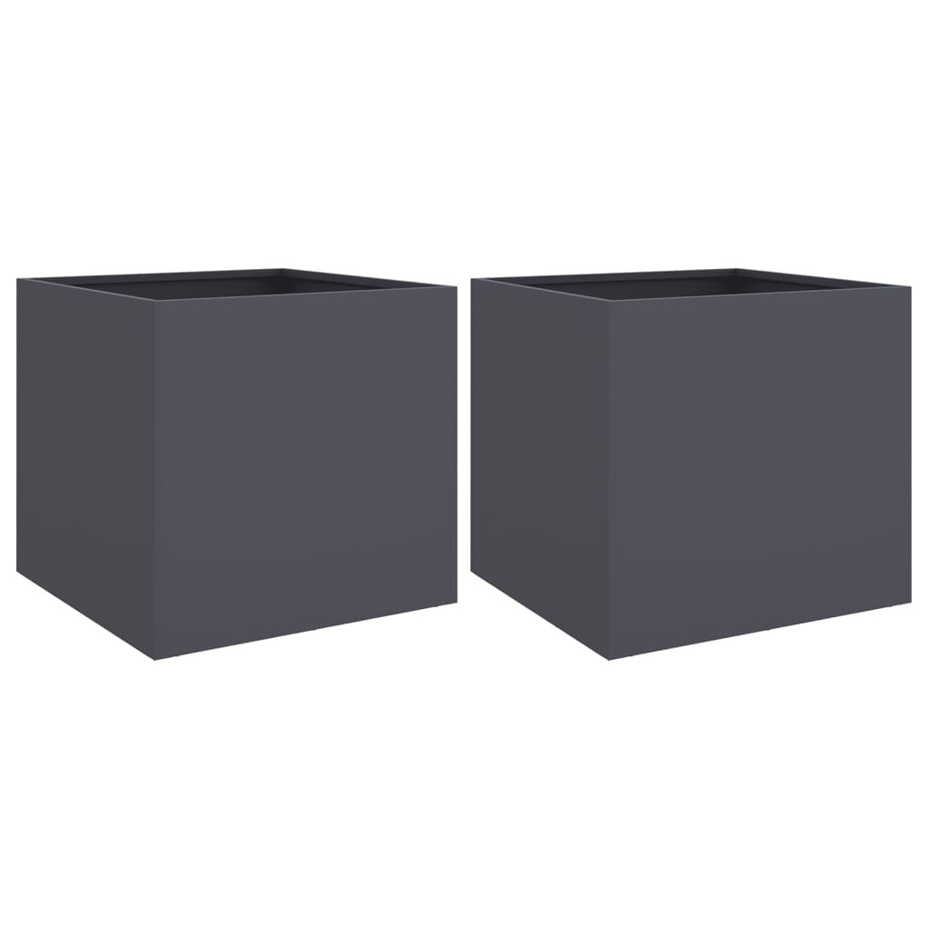 🌿 Greenably Stalowe Bliźniaki™ – Zestaw 2 Donic Ogrodowych Anthracite