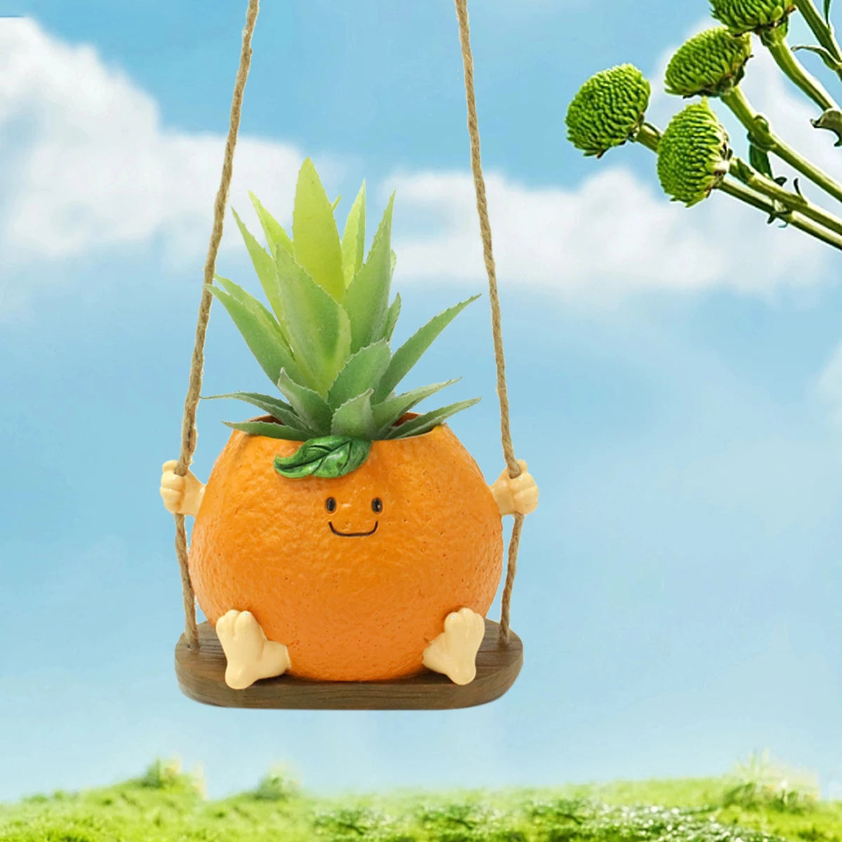 Uśmiechnięta Pomarańcza™ – Zwisający Elf Koszykowy 🍊🧚